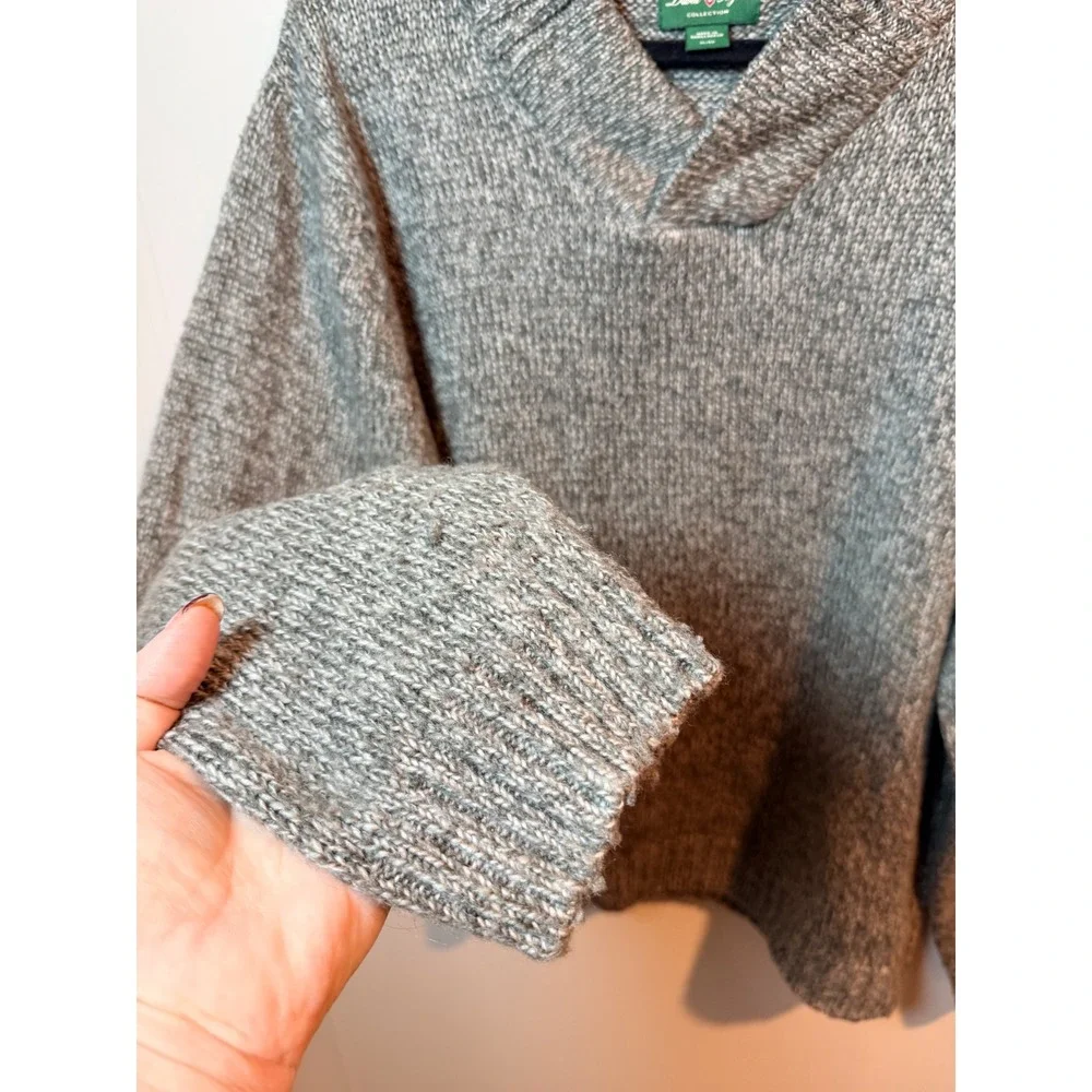 David Taylor Collection Mens XL Gray‎ Speckled Knit V Neck Pullover Sweater